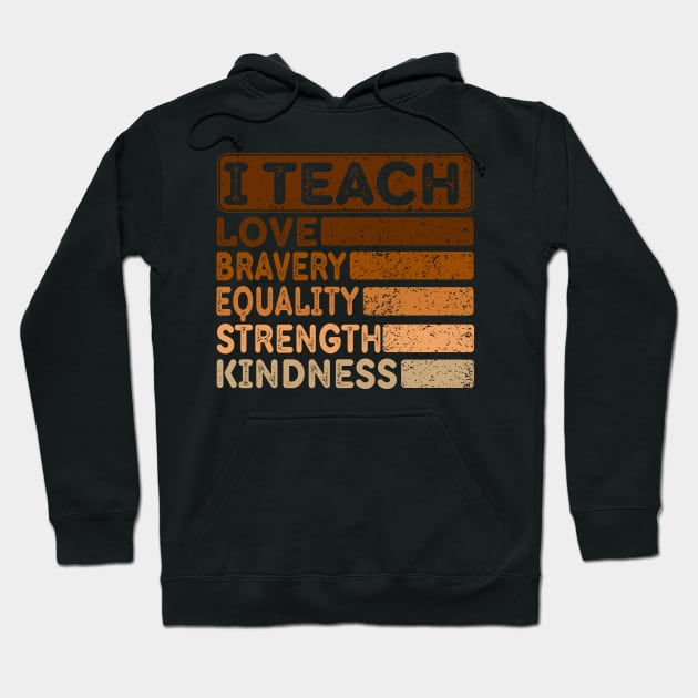 I Teach Black History Teacher Black History Month Hoodie by John green